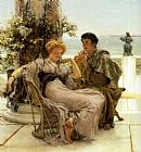 Sir Lawrence Alma-tadema Famous Paintings - Courtship the Proposal